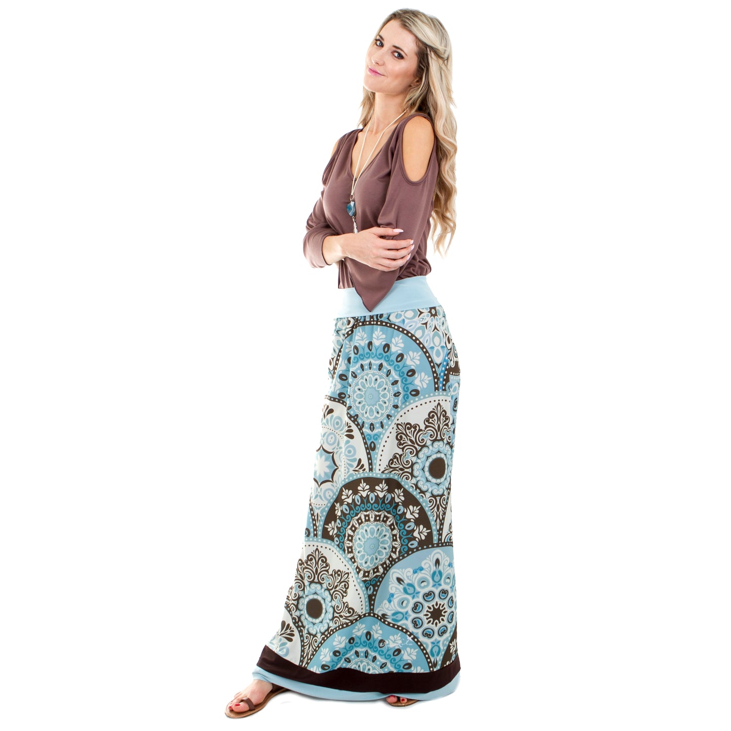 Signature Blue & Brown Skirt