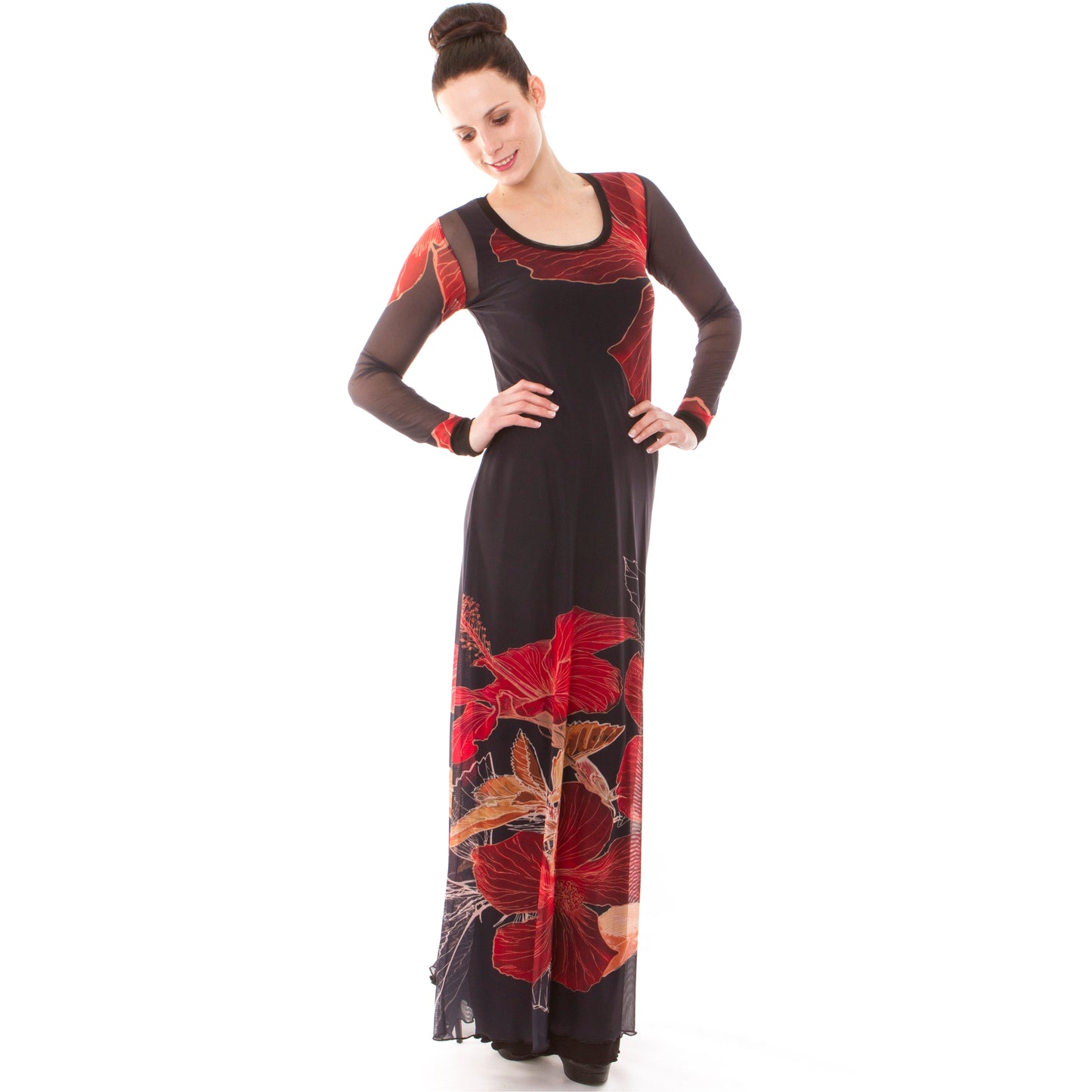 Signature Hibiscus A-Line Maxi Dress