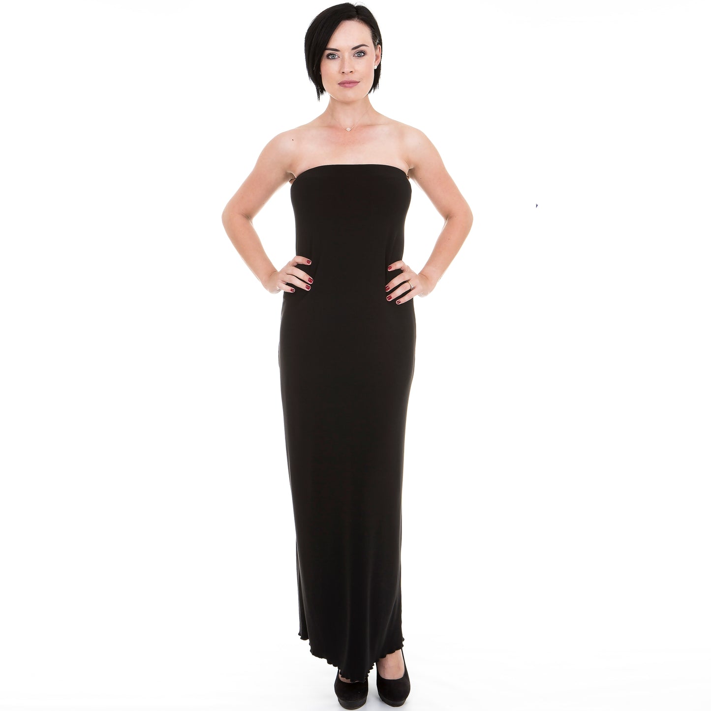 Basic Slim-fit Boobtube Maxi Dress - 10 Colours
