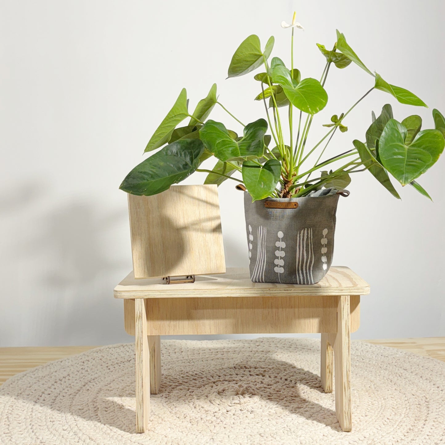 Hand Painted Fabric Basket No.6 - Large