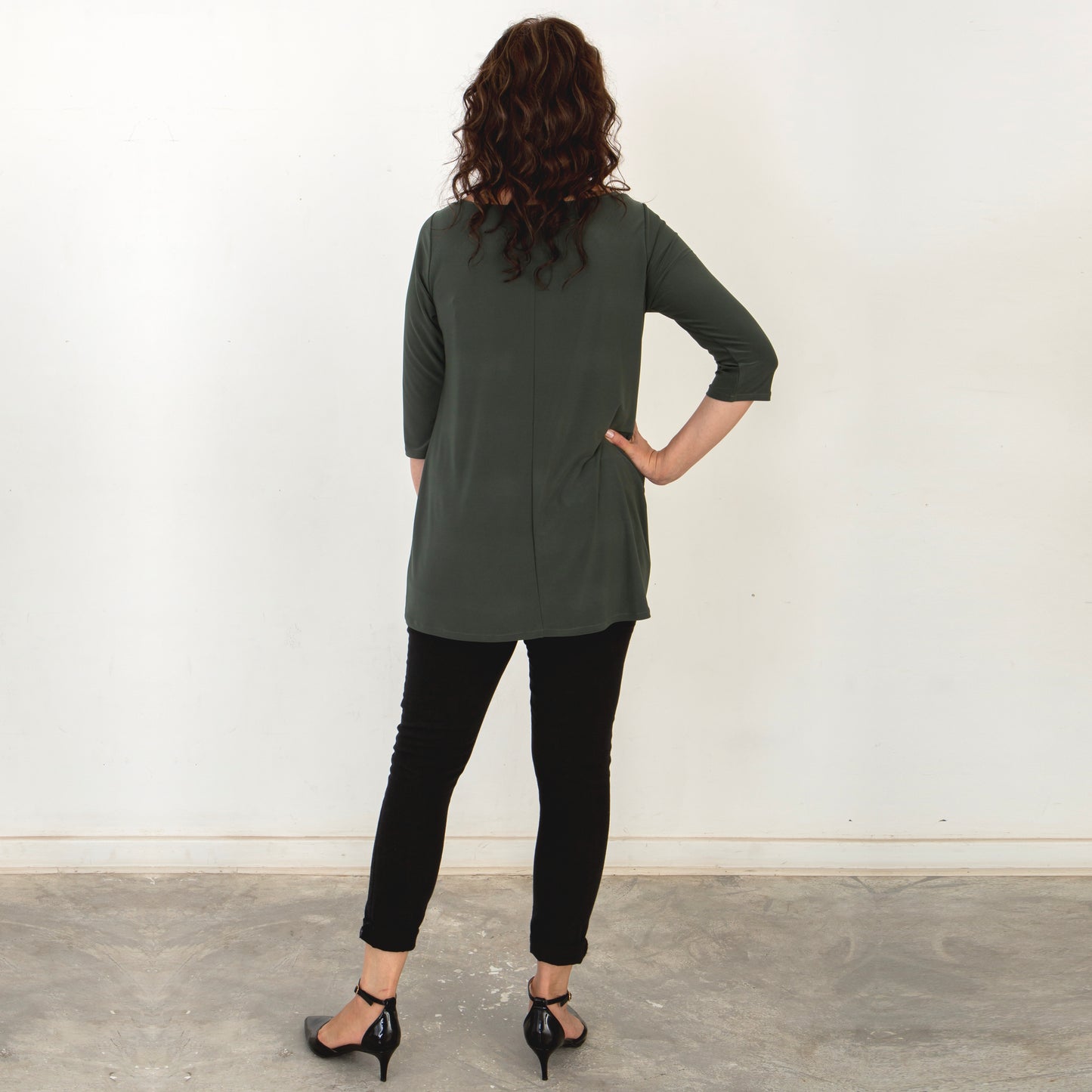 Basic Boatneck Top - Olive