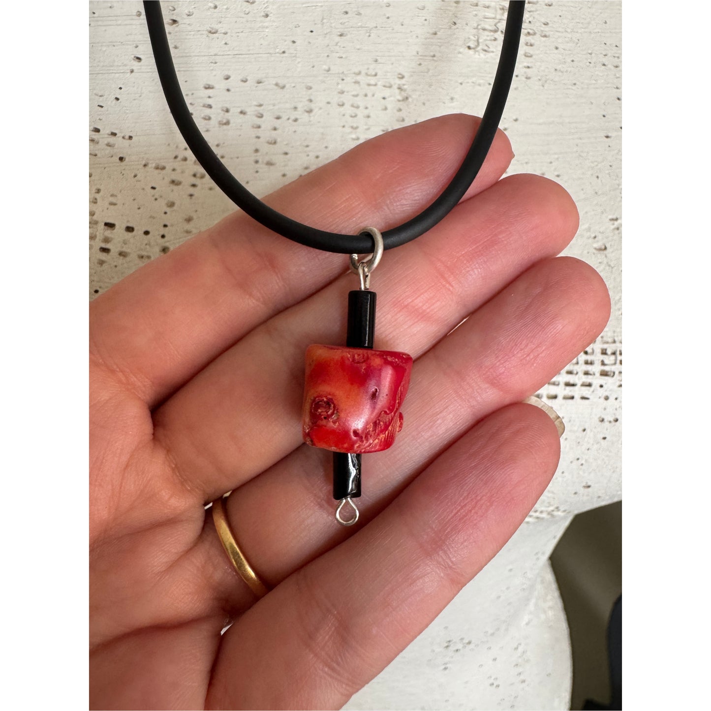 Coral Pendant Necklace No.6