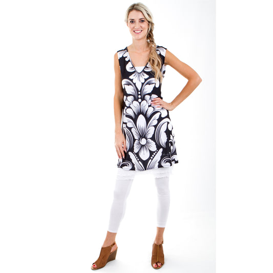 Signature Black & White V-Neck Tunic
