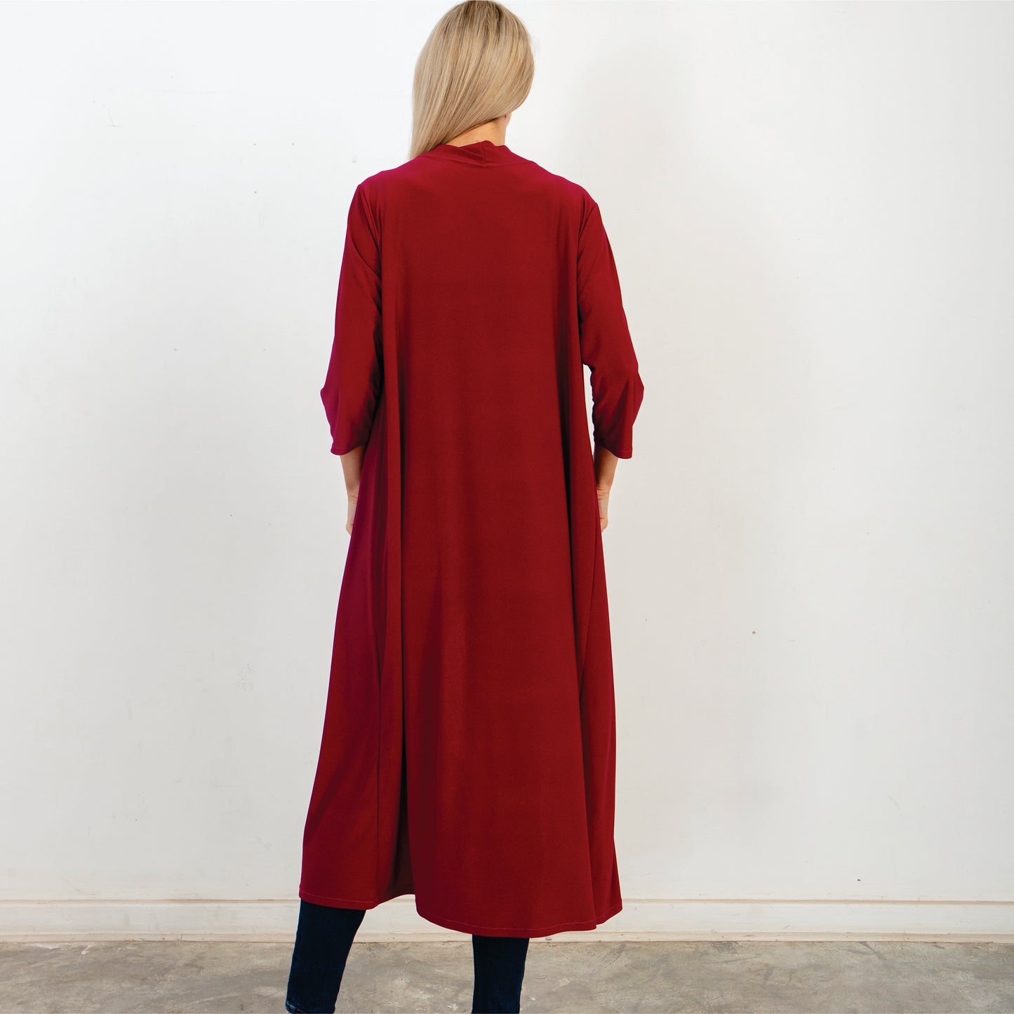 Classic Duster Coat - Maroon