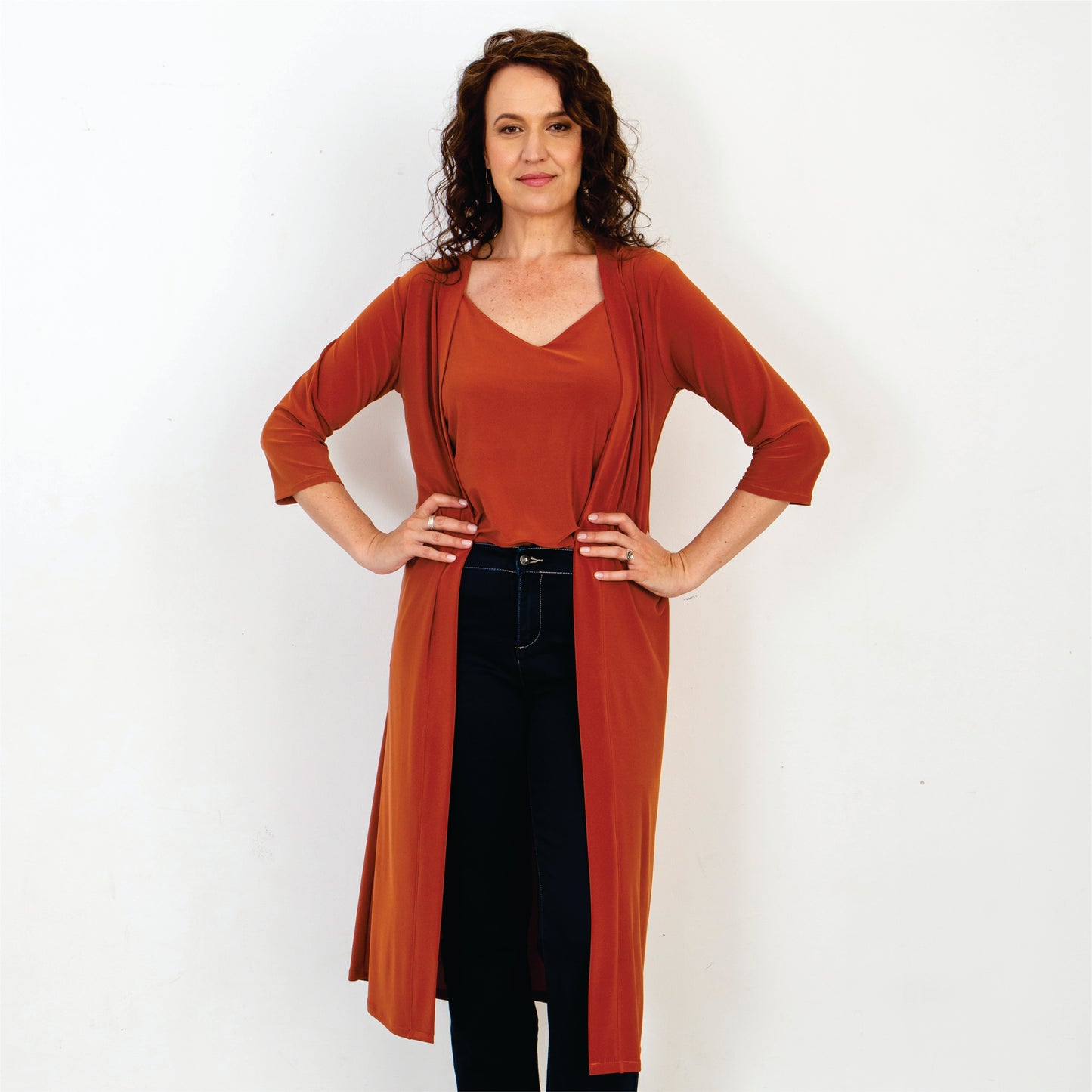 Classic Duster Coat - Rust