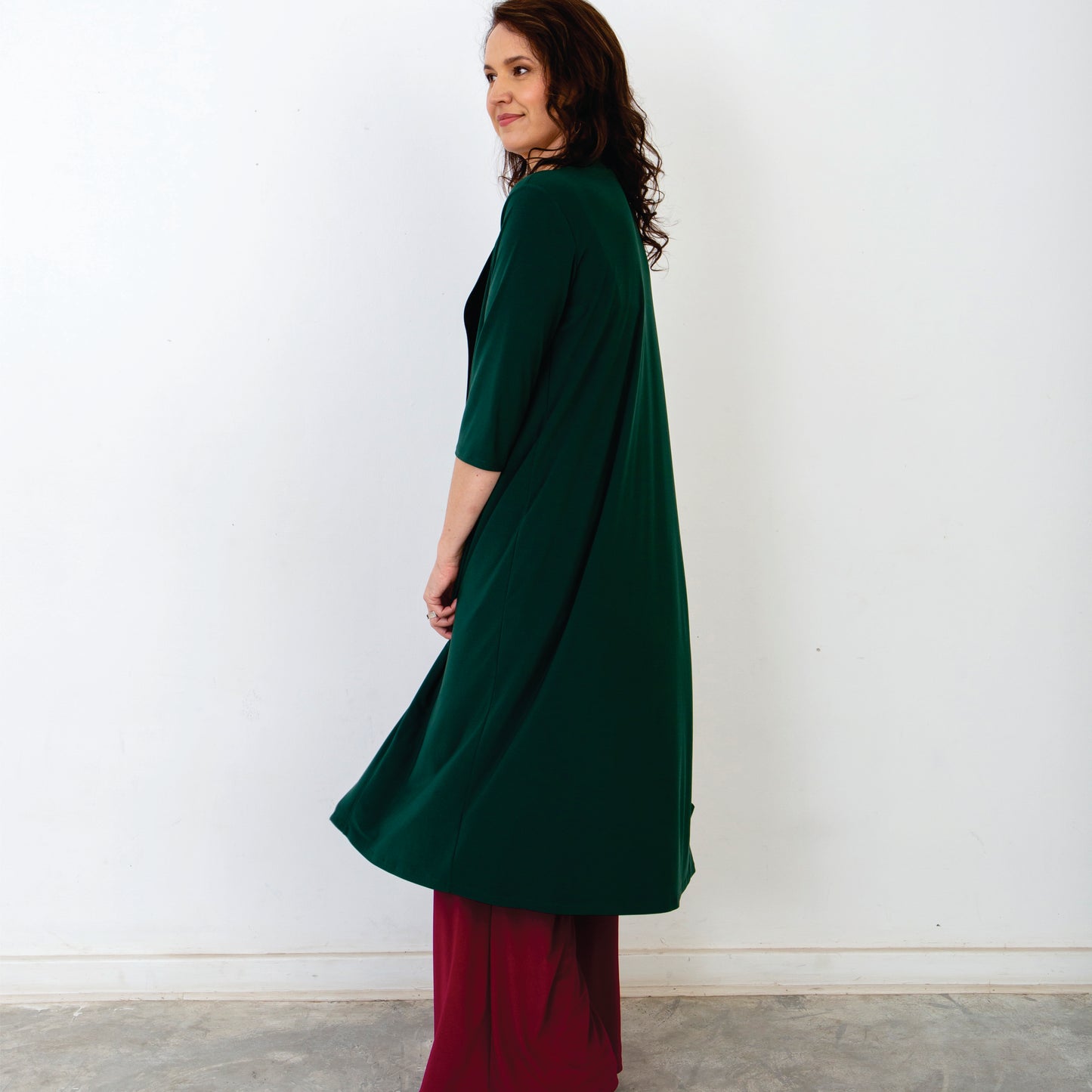 Classic Duster Coat - Dark Green