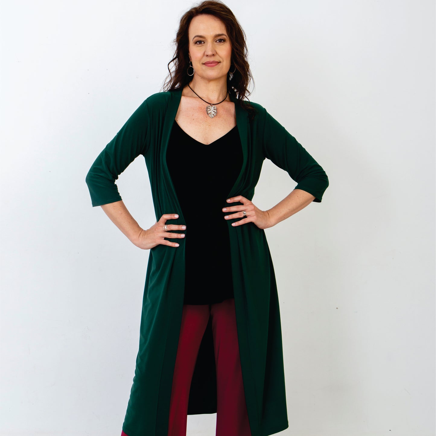 Classic Duster Coat - Dark Green