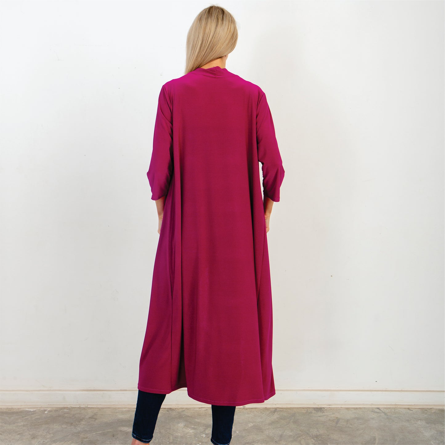 Classic Duster Coat - Magenta