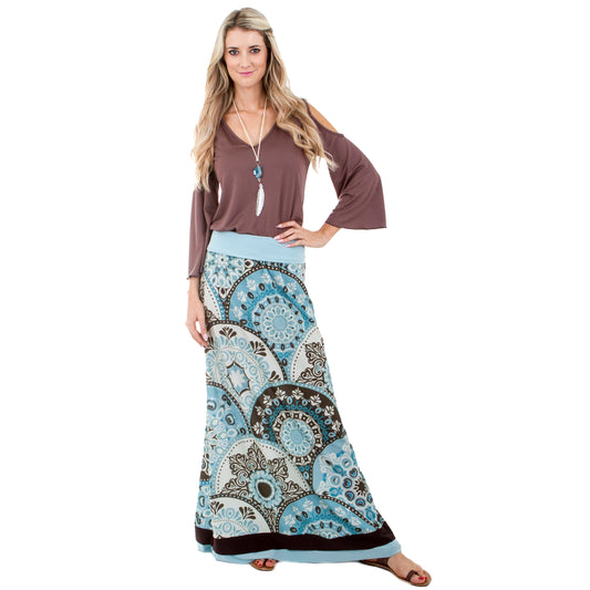 Signature Blue & Brown Skirt