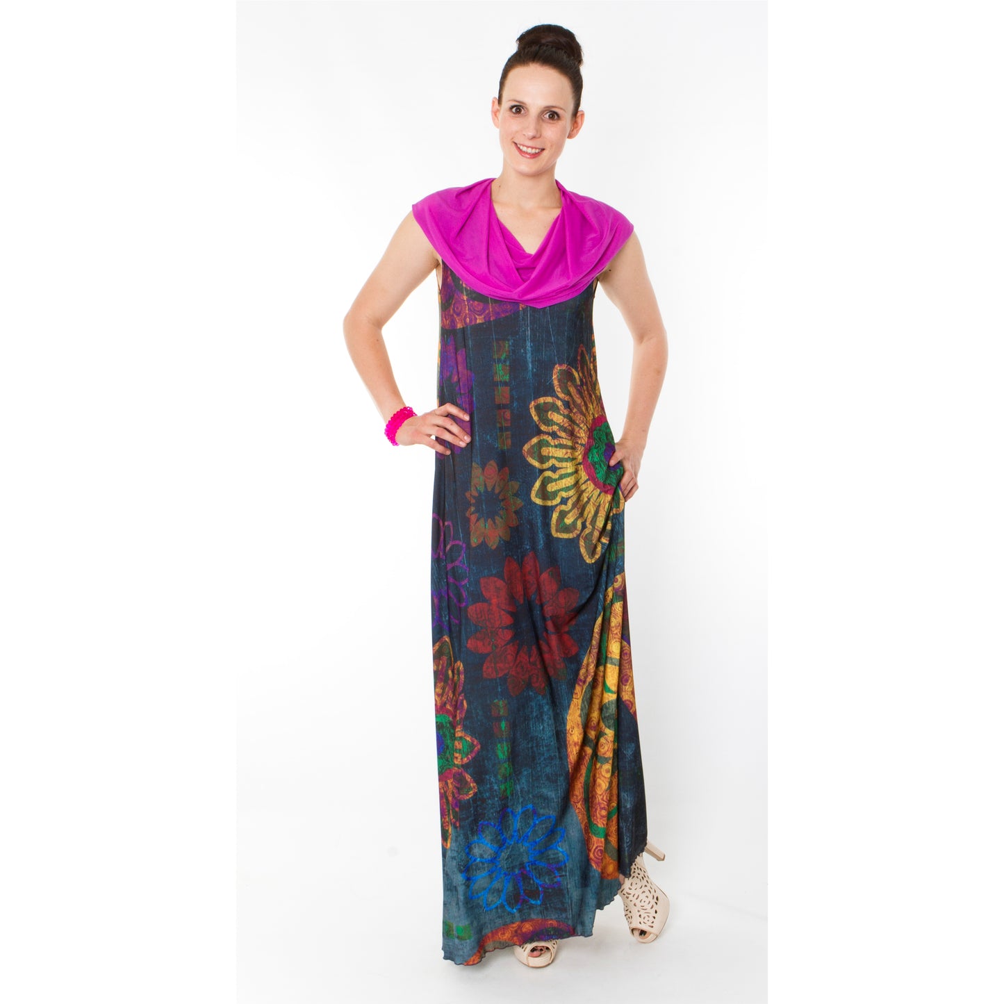 Signature Maxi A-Line Dress with Cowl