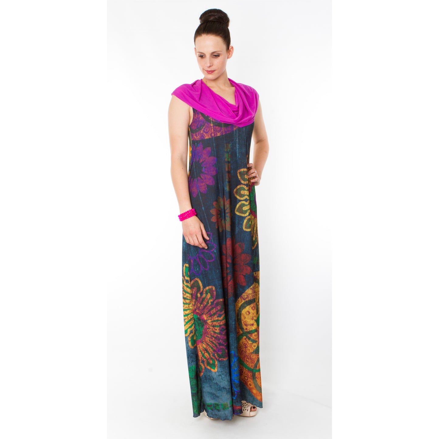 Signature Maxi A-Line Dress with Cowl