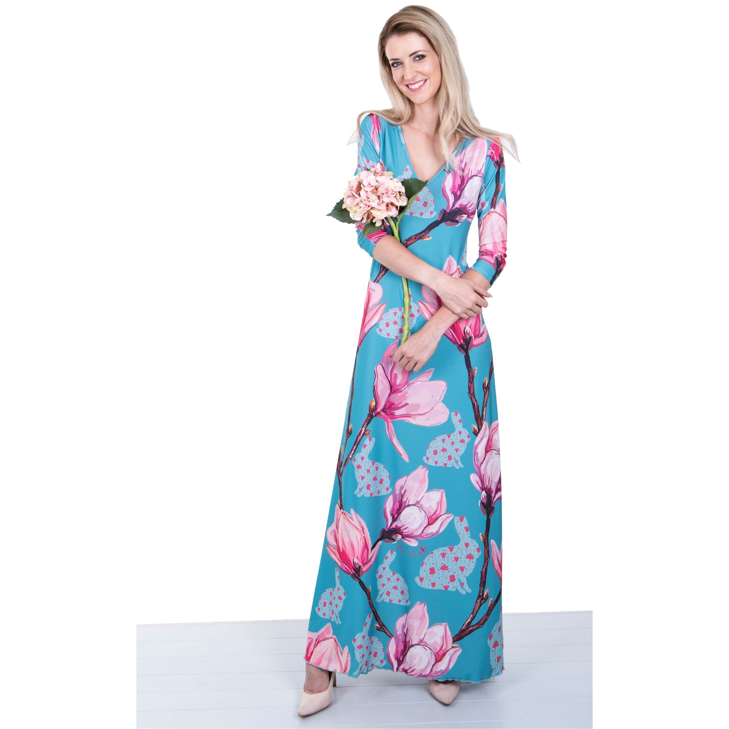 Signature Blossom A-Line Maxi Dress