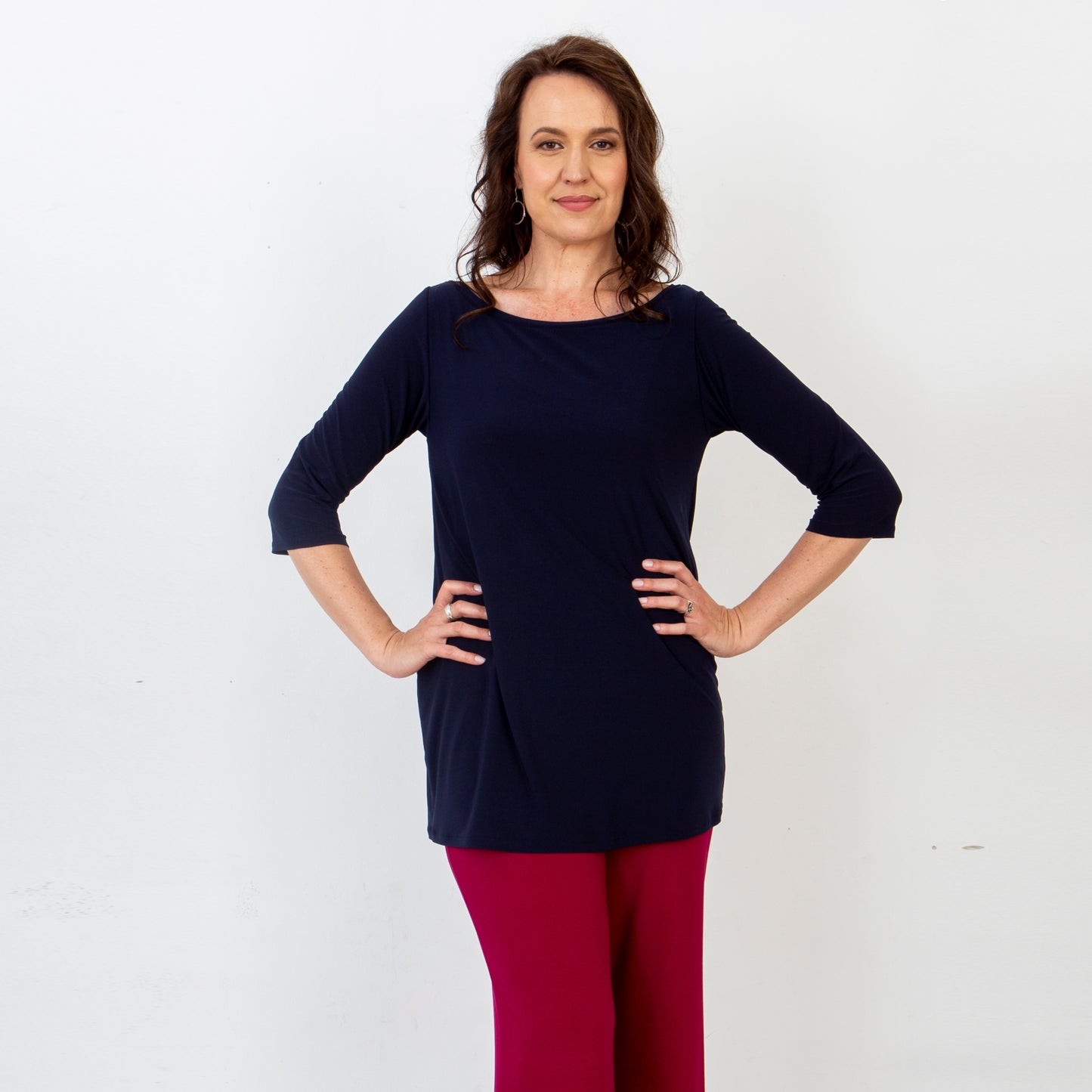 Basic Boatneck Top - Navy