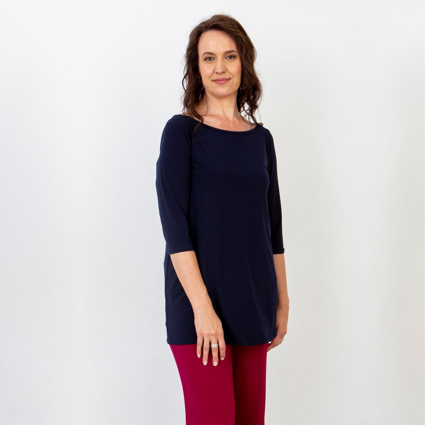 Basic Boatneck Top - Navy