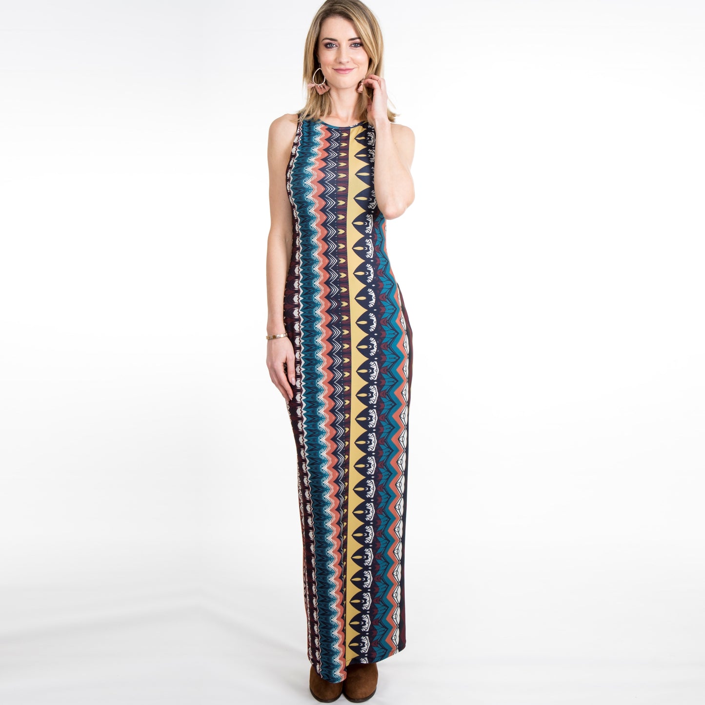 Signature Slim-fit Striped Maxi Dress