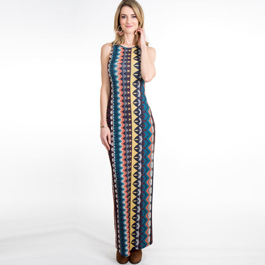 Signature Slim-fit Striped Maxi Dress