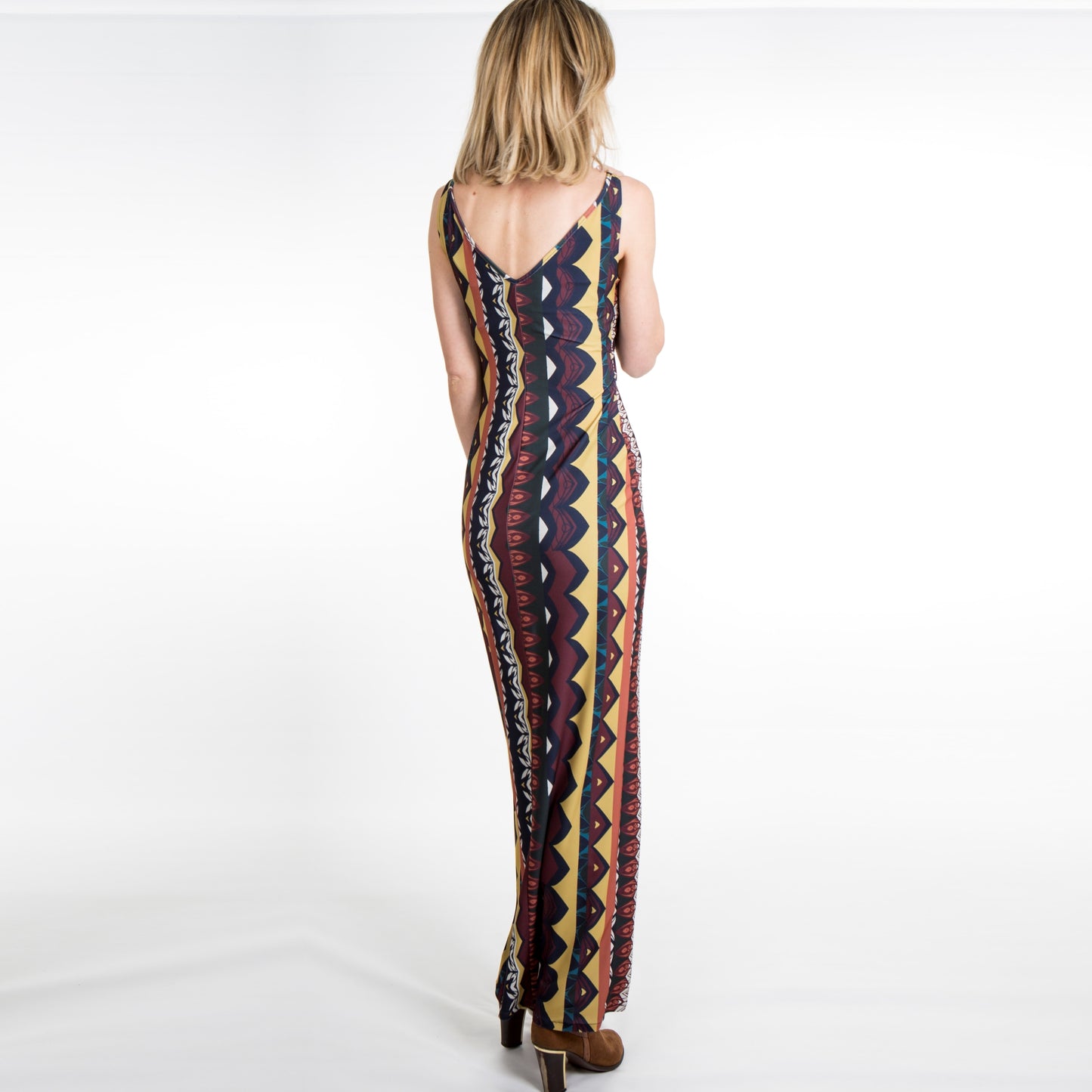 Signature Slim-fit Striped Maxi Dress