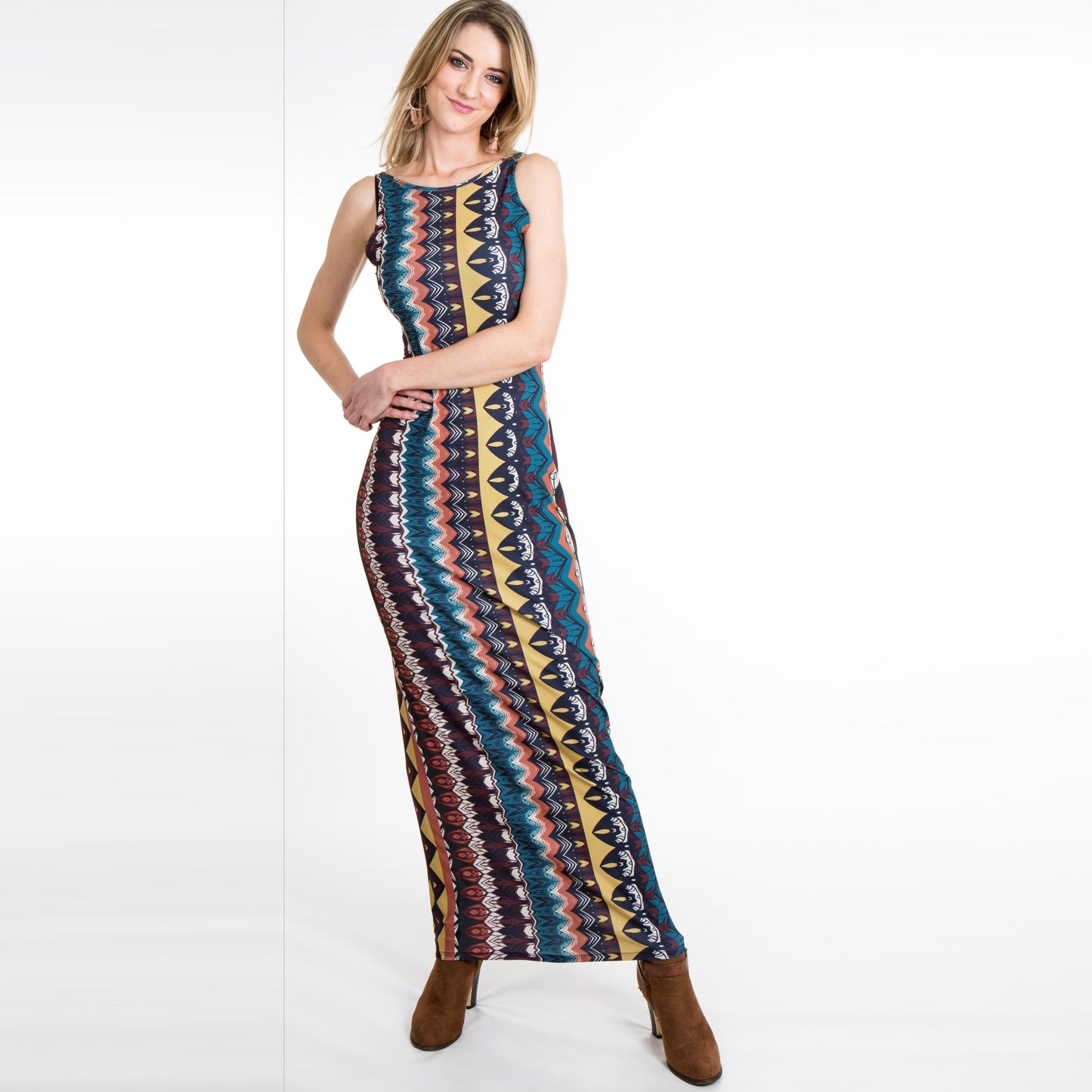 Signature Slim-fit Striped Maxi Dress