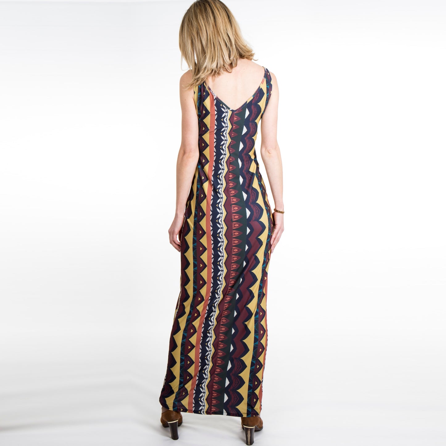 Signature Slim-fit Striped Maxi Dress