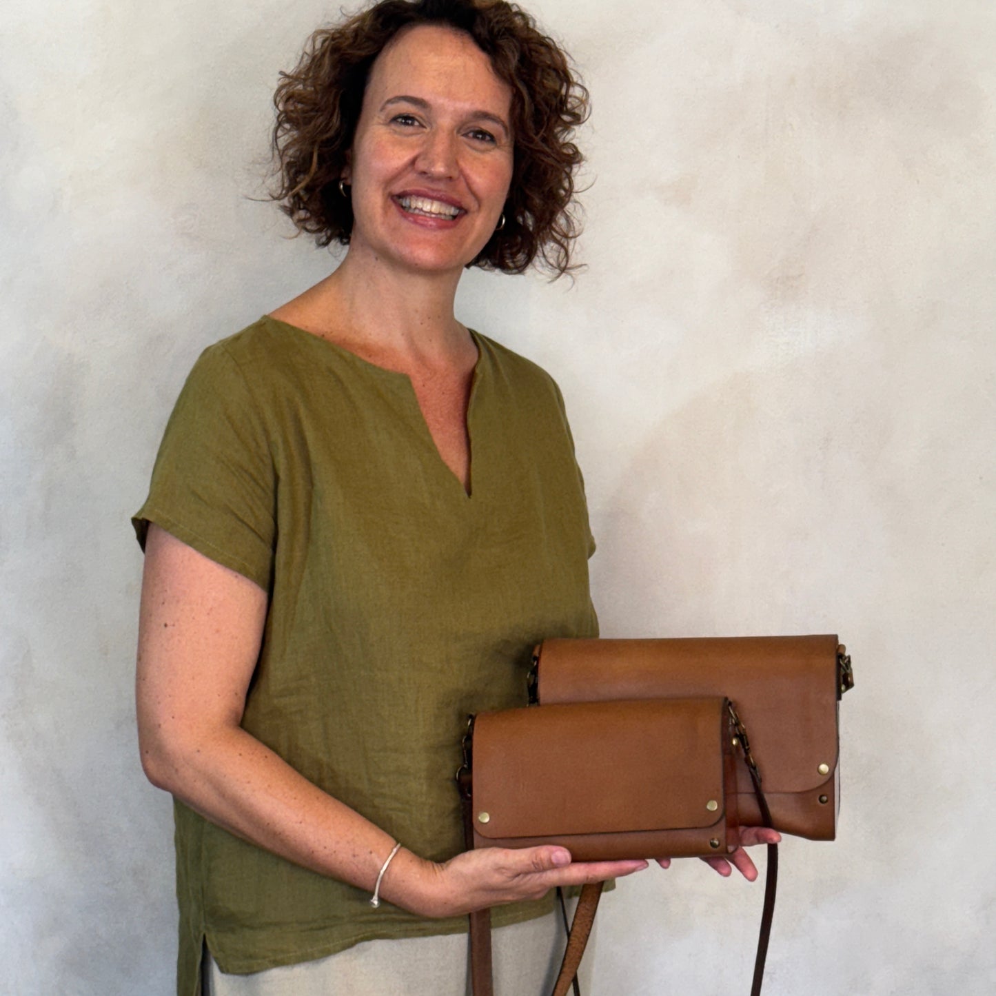 Wood & Leather Box Handbag