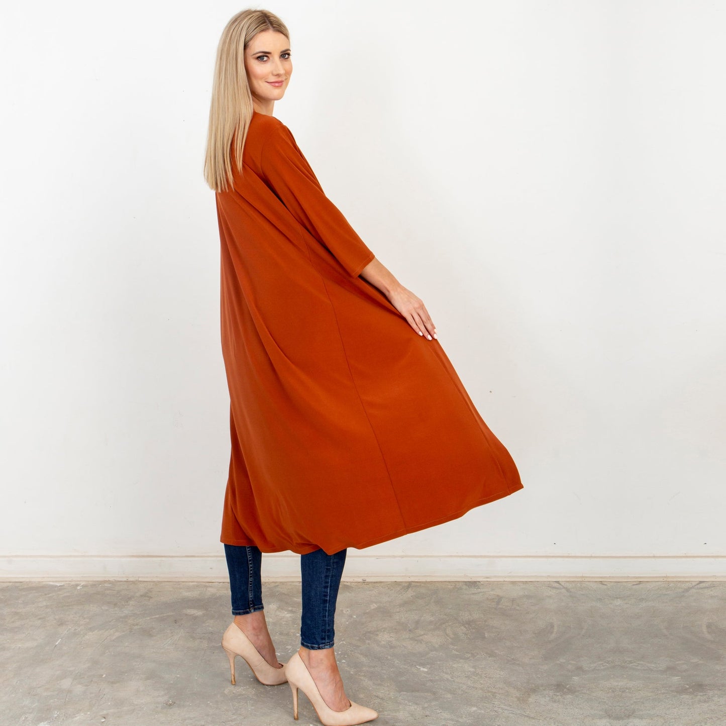 Classic Duster Coat - Rust